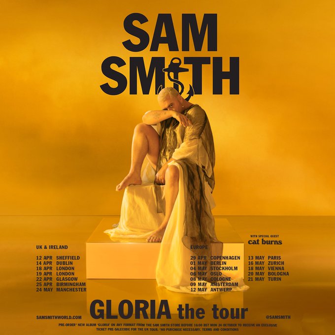 Sam Smith Concert Poster 3Arena 2023